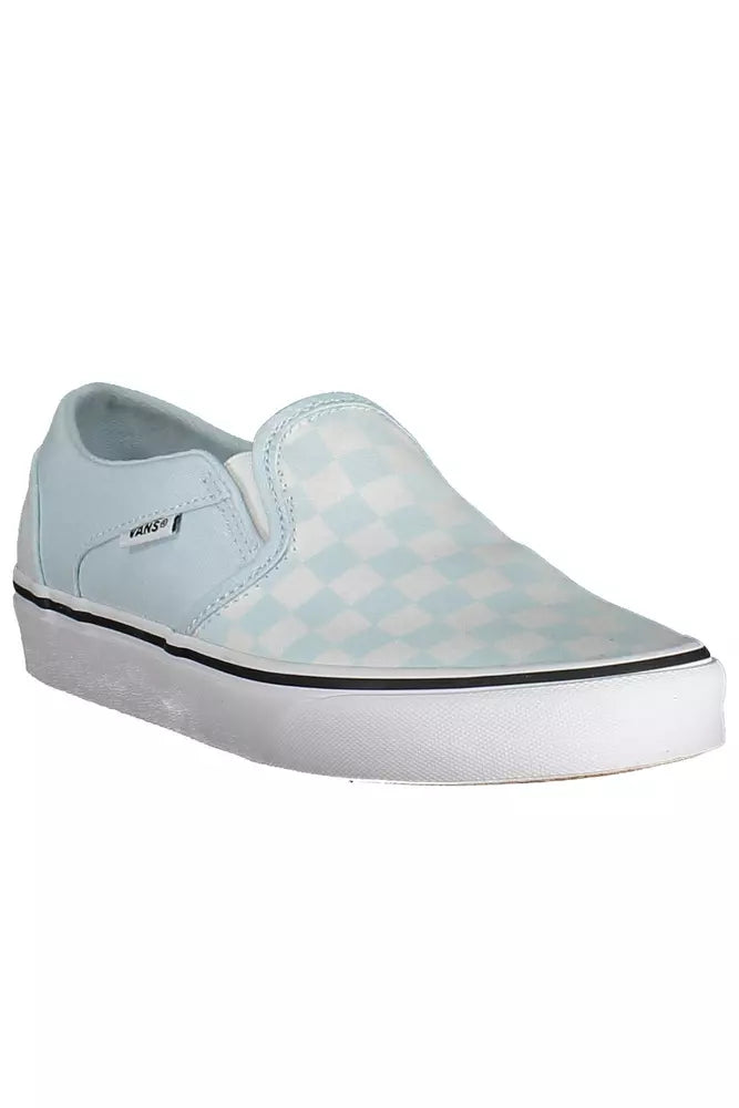 Light Blue Polyester Women Sneaker - GlamHub Luxury and Icon Brand Clothing