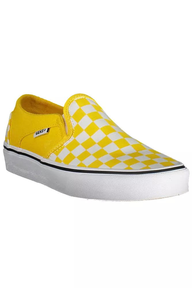 Yellow Polyester Women Sneaker - GlamHub Luxury and Icon Brand Clothing