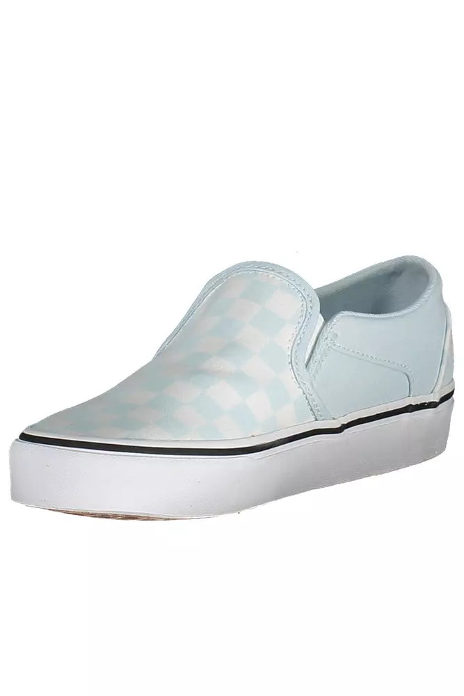 Light Blue Polyester Women Sneaker - GlamHub Luxury and Icon Brand Clothing