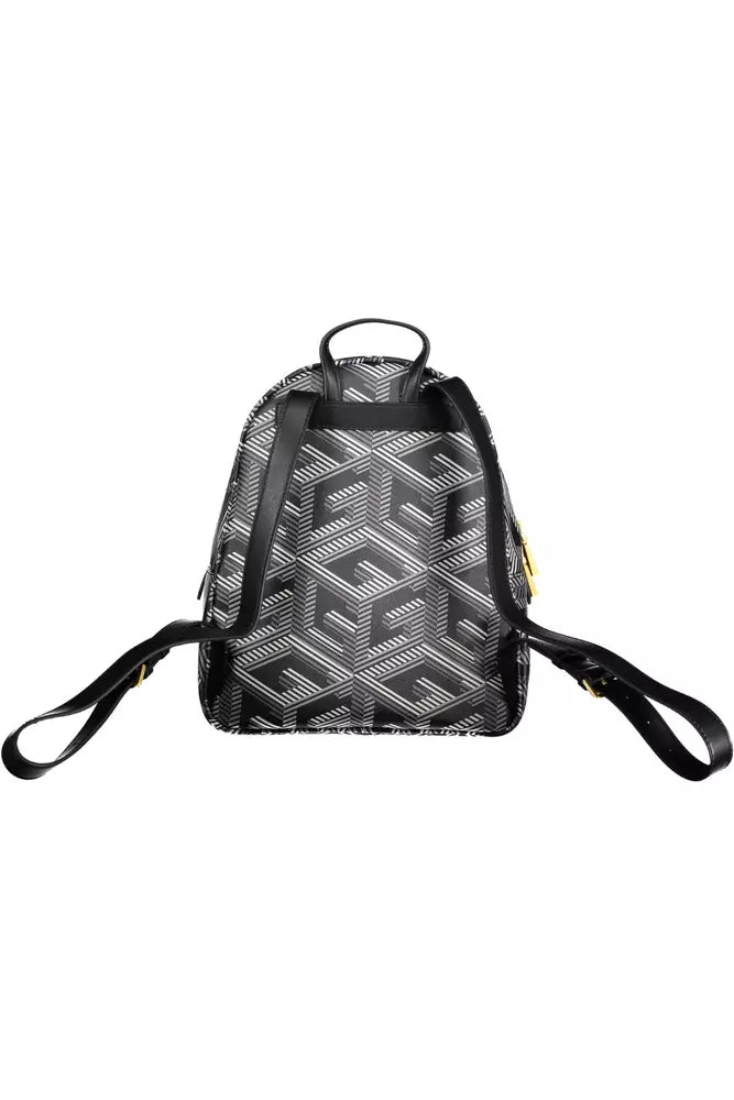 Black Polyethylene Women Backpack - GLAMHUB BOUTIQUE 