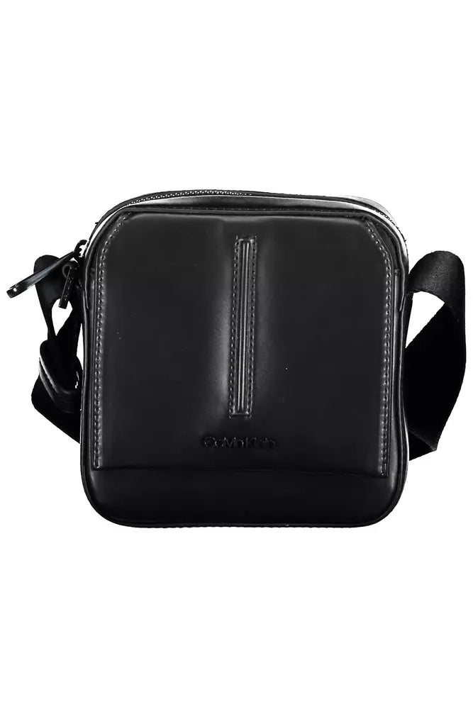 Black Polyester Men Shoulder Bag - GLAMHUB BOUTIQUE 