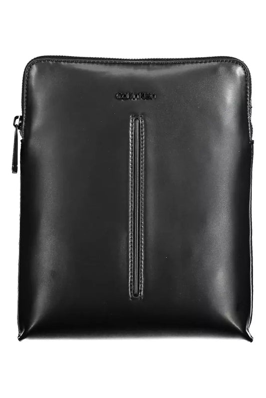 Black Polyester Men Shoulder Bag - GLAMHUB BOUTIQUE 