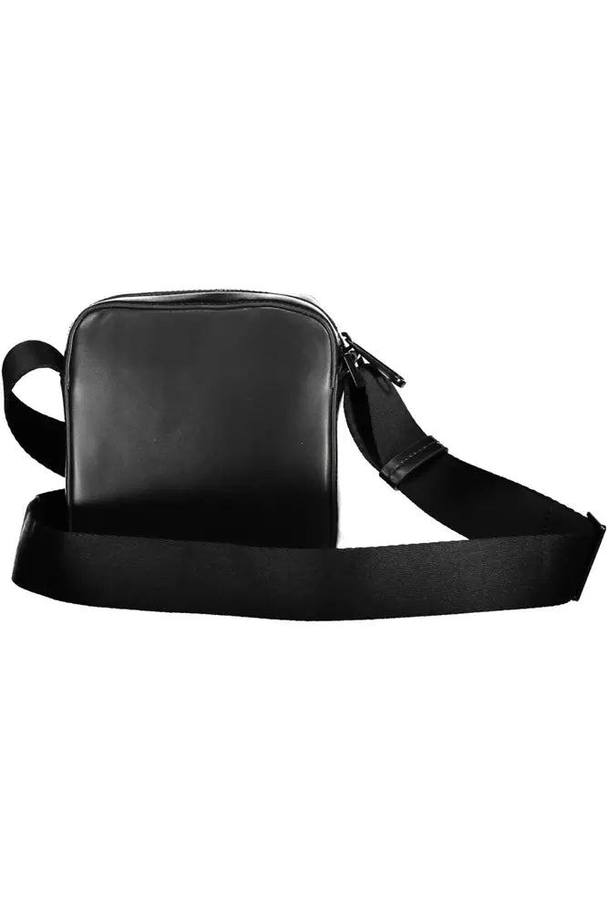 Black Polyester Men Shoulder Bag - GLAMHUB BOUTIQUE 