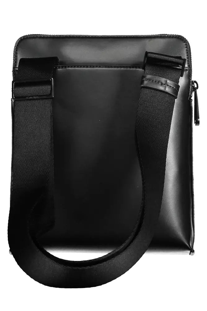 Black Polyester Men Shoulder Bag - GLAMHUB BOUTIQUE 