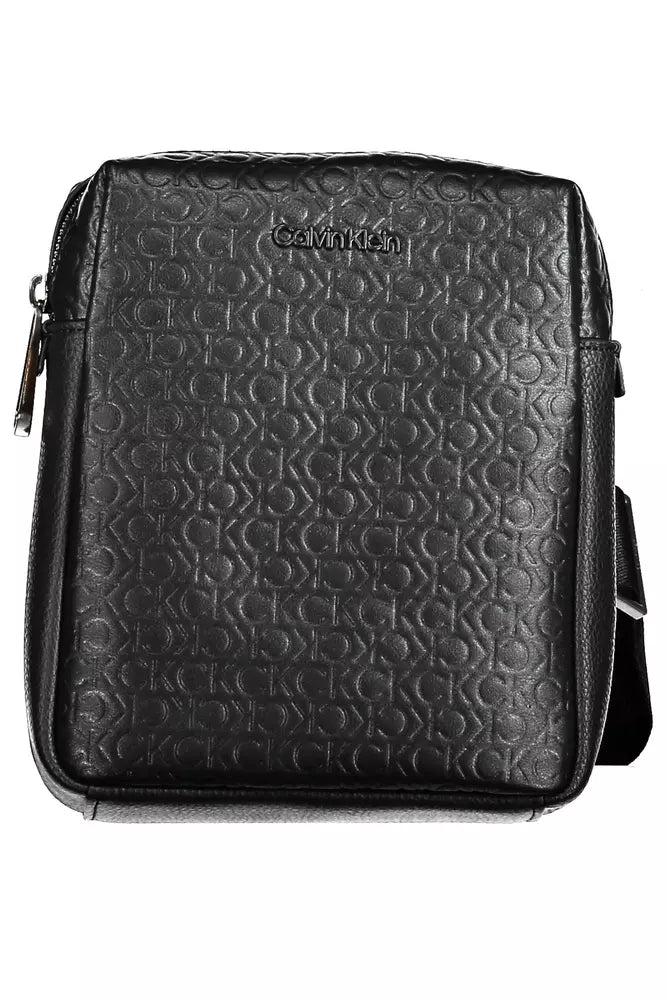 Black Polyester Men Shoulder Bag - GLAMHUB BOUTIQUE 