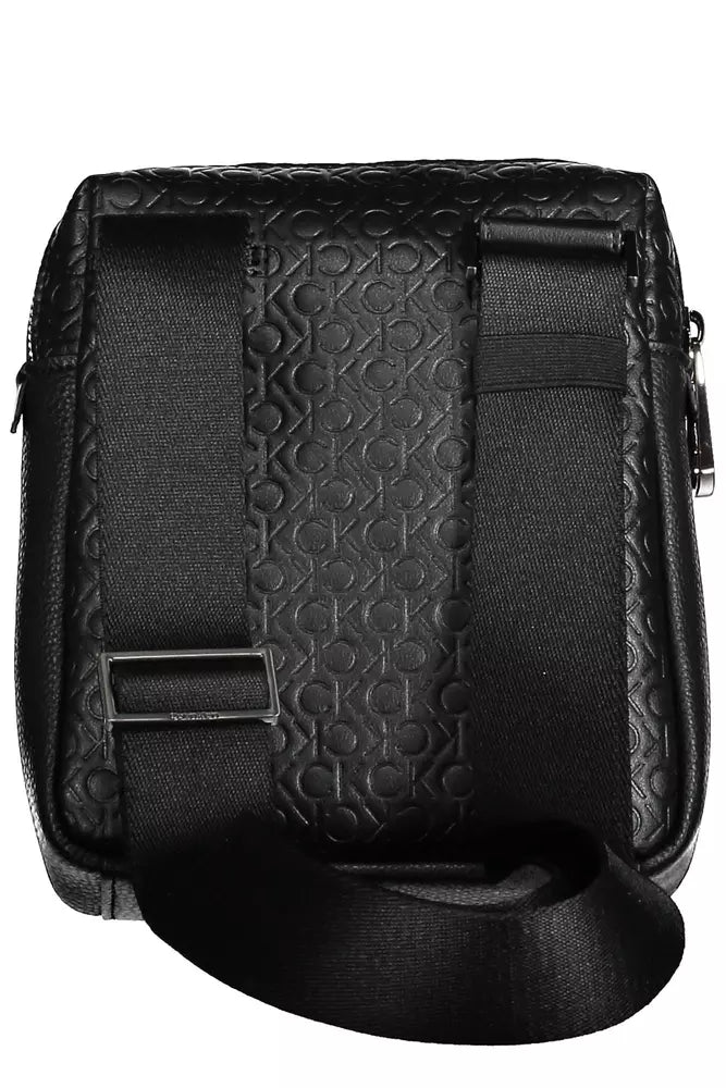 Black Polyester Men Shoulder Bag - GLAMHUB BOUTIQUE 