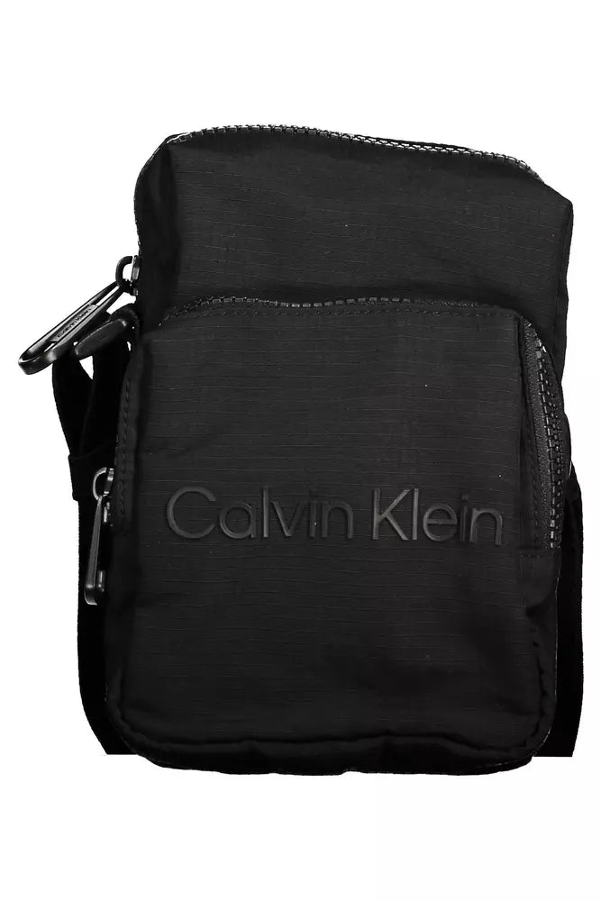 Black Nylon Men Shoulder Bag - GLAMHUB BOUTIQUE 