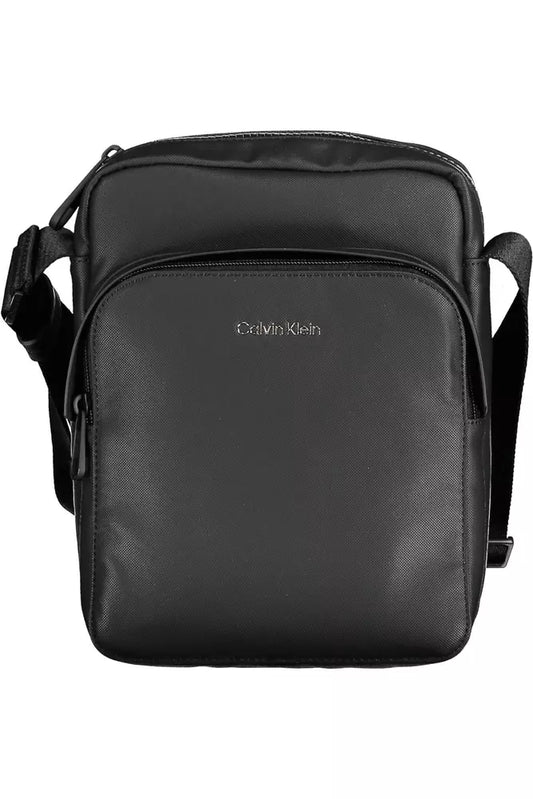 Black Polyester Men Shoulder Bag - GLAMHUB BOUTIQUE 