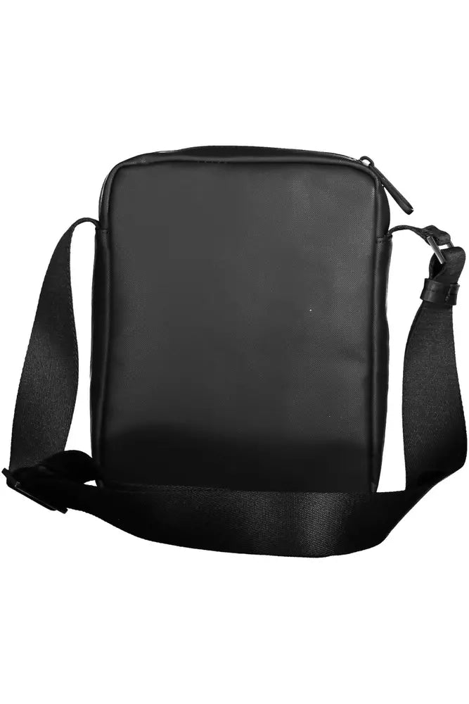 Black Polyester Men Shoulder Bag - GLAMHUB BOUTIQUE 