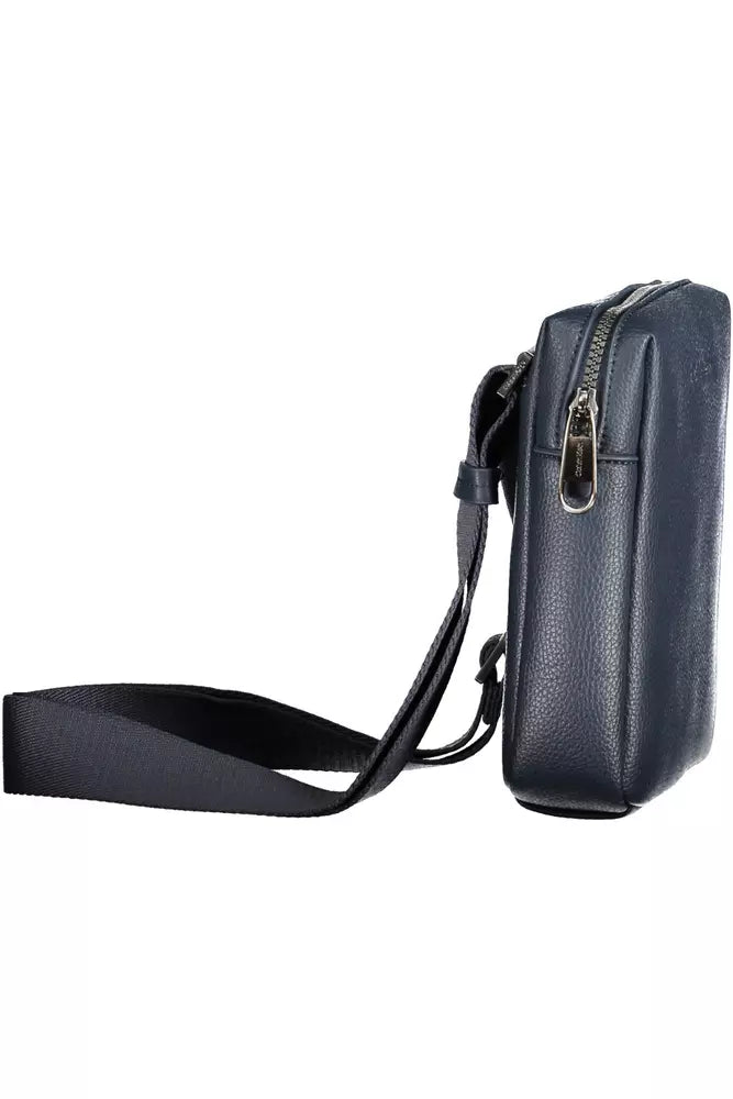 Blue Polyester Men Shoulder Bag - GLAMHUB BOUTIQUE 