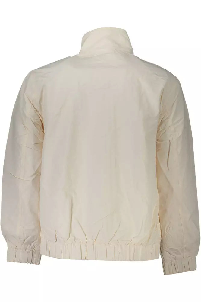 White Polyamide Men Jacket - GLAMHUB BOUTIQUE 