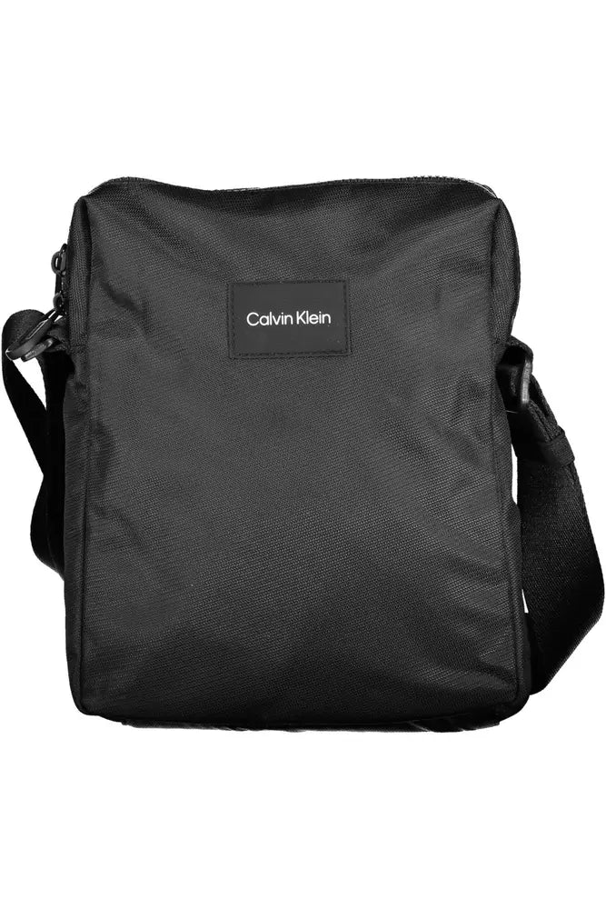 "Black Polyester Mens Shoulder Bag" - GLAMHUB BOUTIQUE 