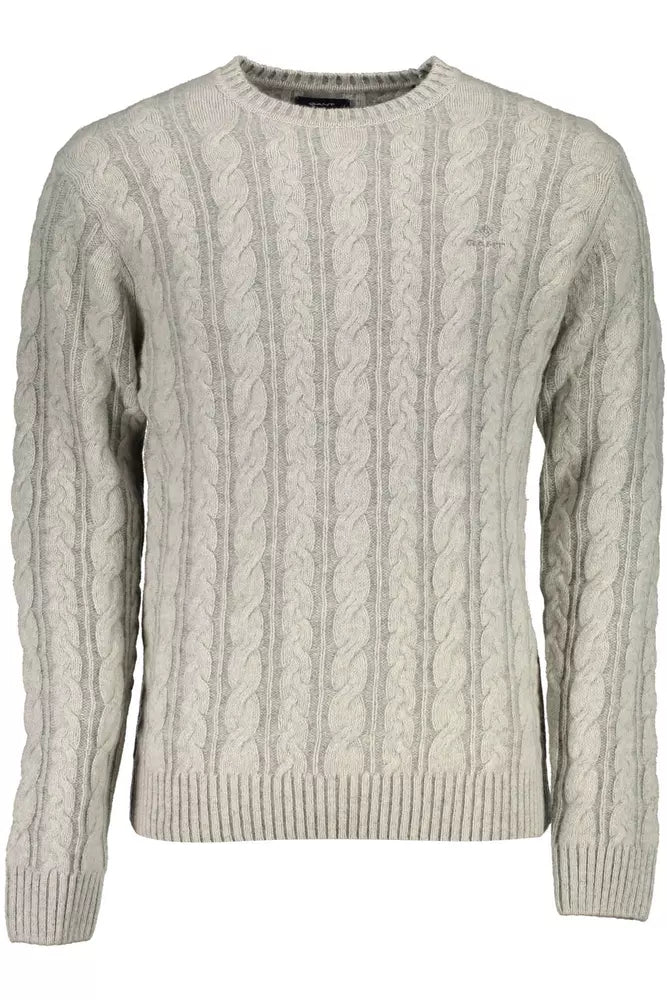 Gray Wool Men Sweater - GlamHub Luxury and Icon Brand Clothing