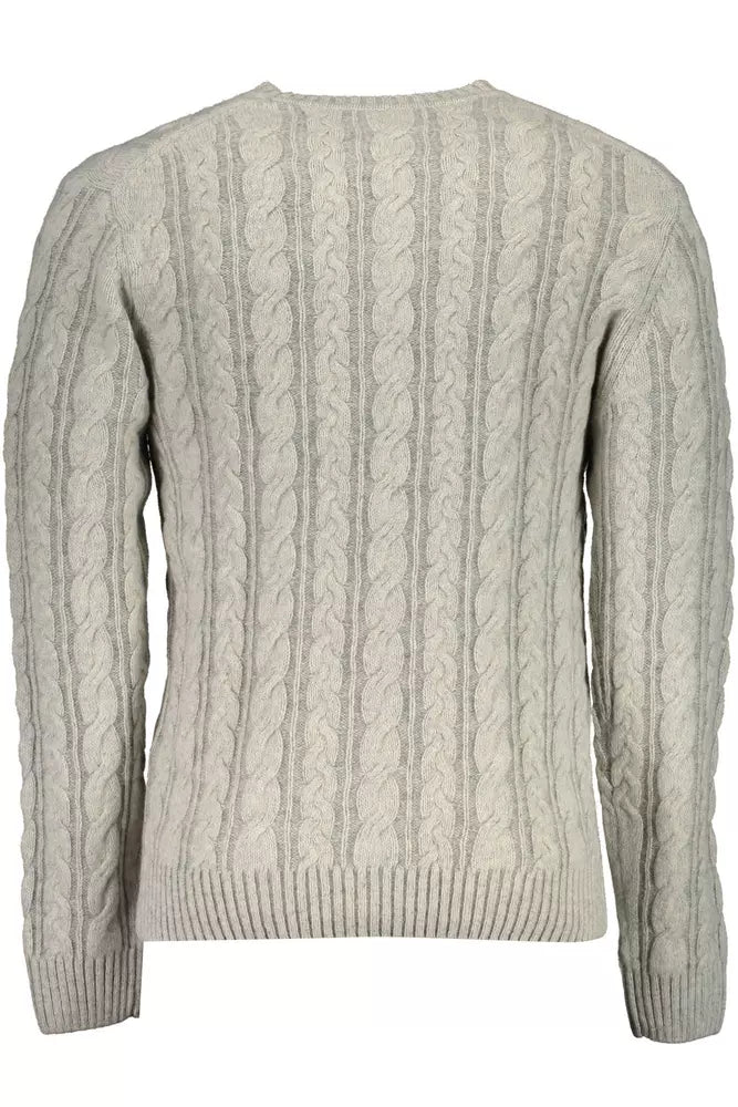 Gray Wool Men Sweater - GlamHub Luxury and Icon Brand Clothing