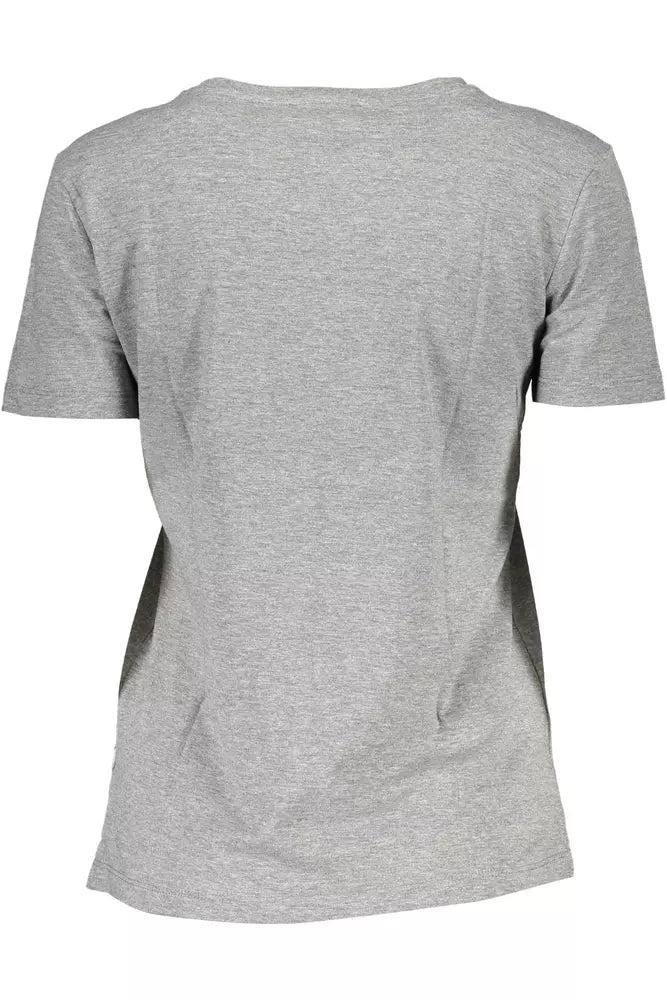 Gray Cotton Women T-Shirt - GLAMHUB BOUTIQUE 