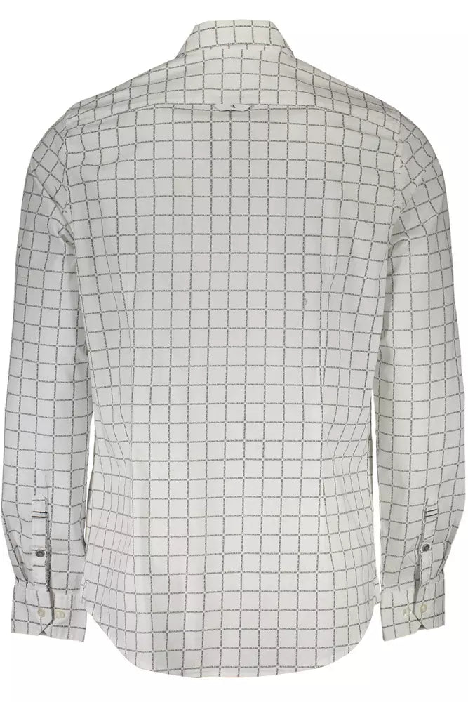 White Cotton Men Shirt - GLAMHUB BOUTIQUE 