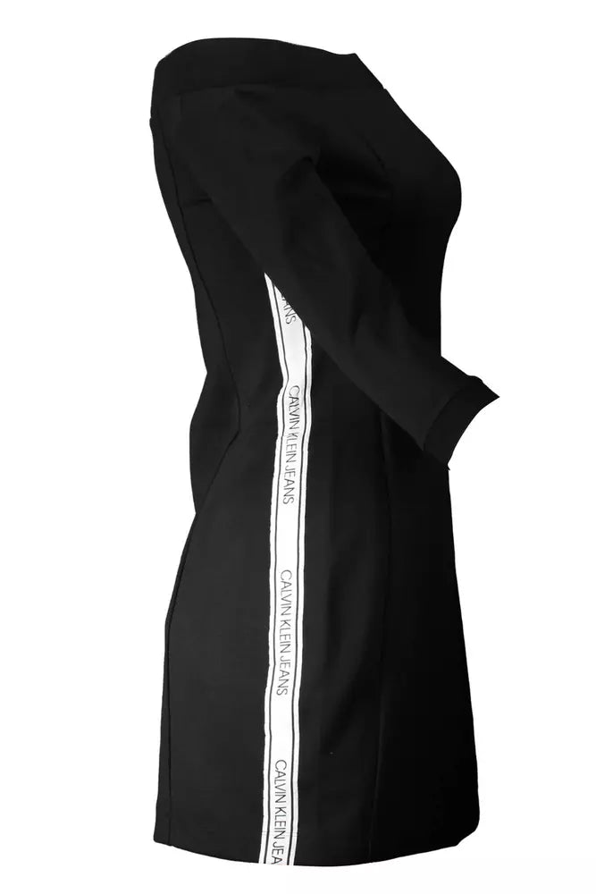 Black Polyester Women Dress - GLAMHUB BOUTIQUE 