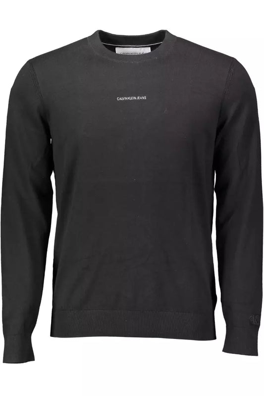 Black Cotton Men Sweater - GLAMHUB BOUTIQUE 