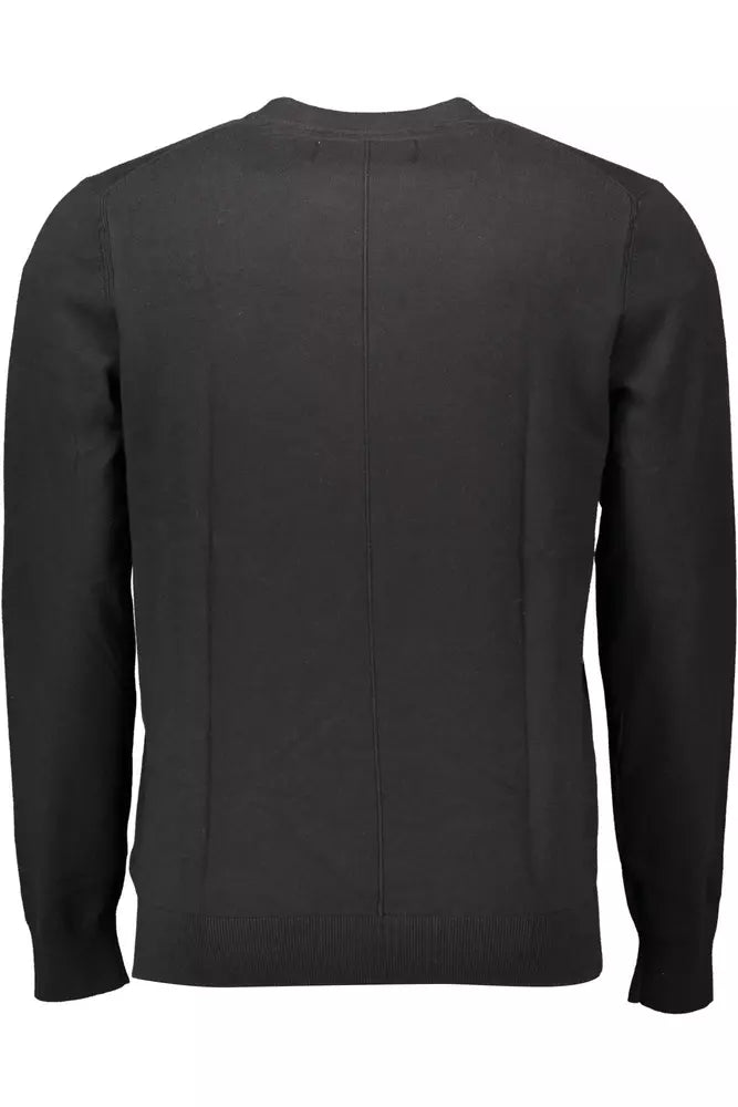 Black Cotton Men Sweater - GLAMHUB BOUTIQUE 