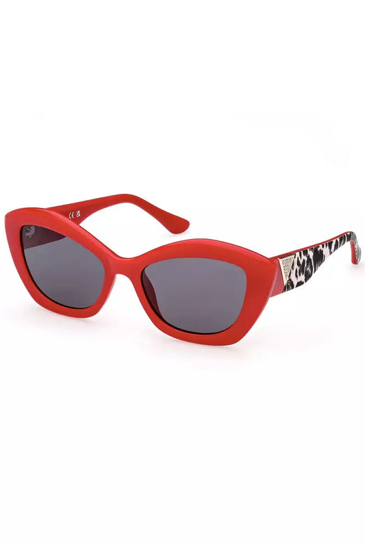 Red Injected Plastic Women Sunglass - GLAMHUB BOUTIQUE 