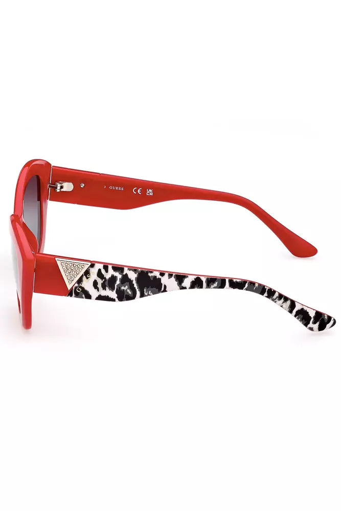 Red Injected Plastic Women Sunglass - GLAMHUB BOUTIQUE 