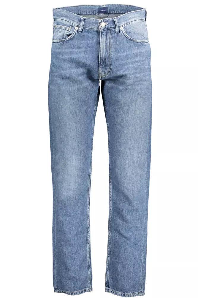 Blue Cotton Mens Jeans - GlamHub Luxury and Icon Brand Clothing