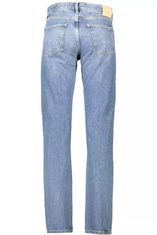 Light Blue Cotton Men Jean - GlamHub Luxury and Icon Brand Clothing