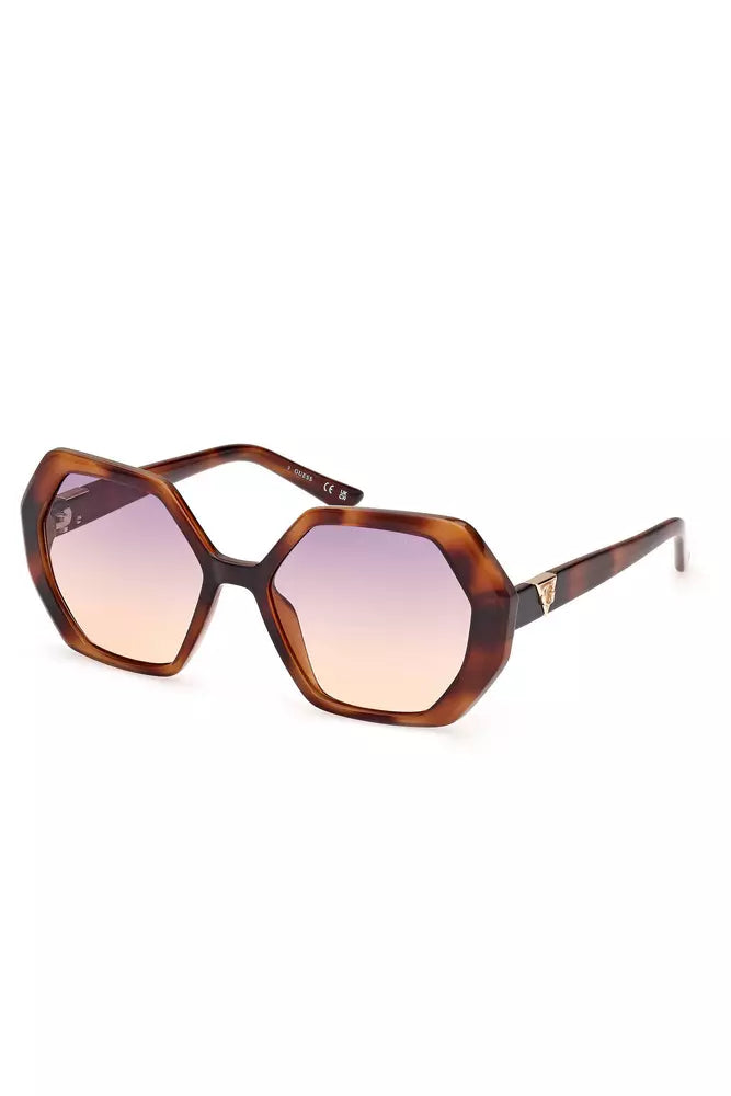 Brown Injected Plastic Women Sunglasses - GLAMHUB BOUTIQUE 