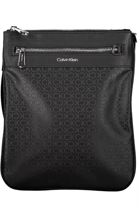 Black Polyester Men Shoulder Bag - GLAMHUB BOUTIQUE 