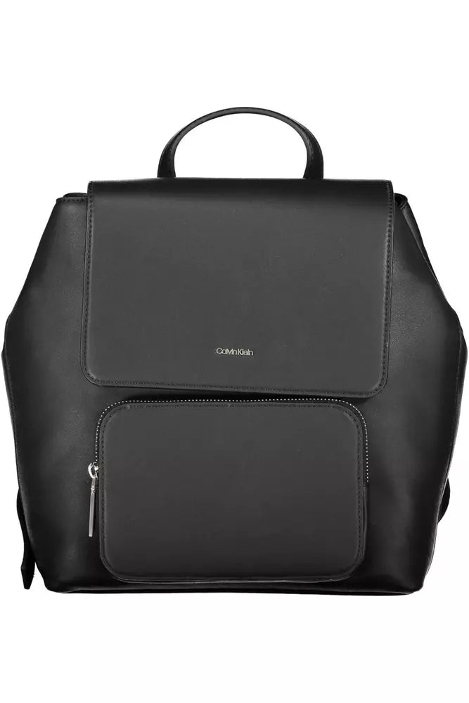 Black Polyester Women Backpack - GLAMHUB BOUTIQUE 