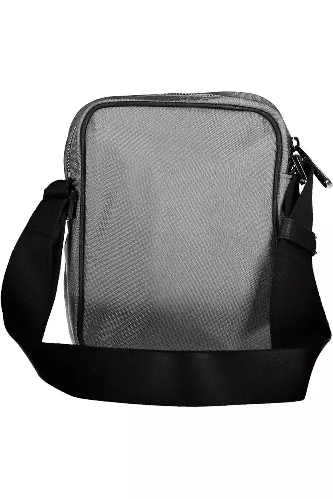 Gray Polyester Men Shoulder Bag - GLAMHUB BOUTIQUE 