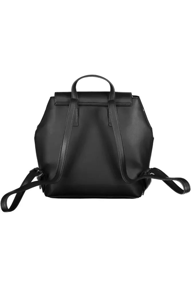 Black Polyester Women Backpack - GLAMHUB BOUTIQUE 