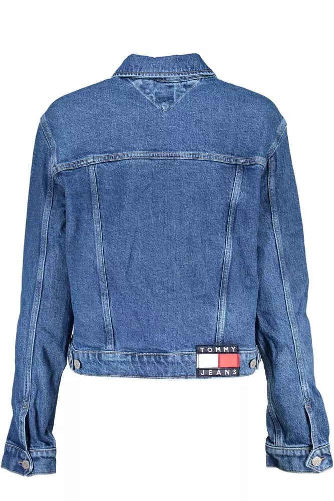 Blue Cotton Women Jacket - GLAMHUB BOUTIQUE 