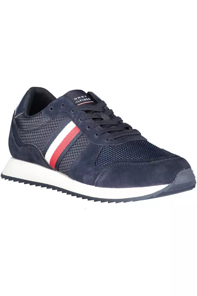 Blue Polyester Men Sneaker - GLAMHUB BOUTIQUE 