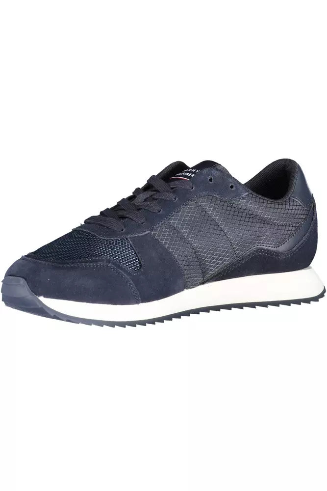 Blue Polyester Men Sneaker - GLAMHUB BOUTIQUE 