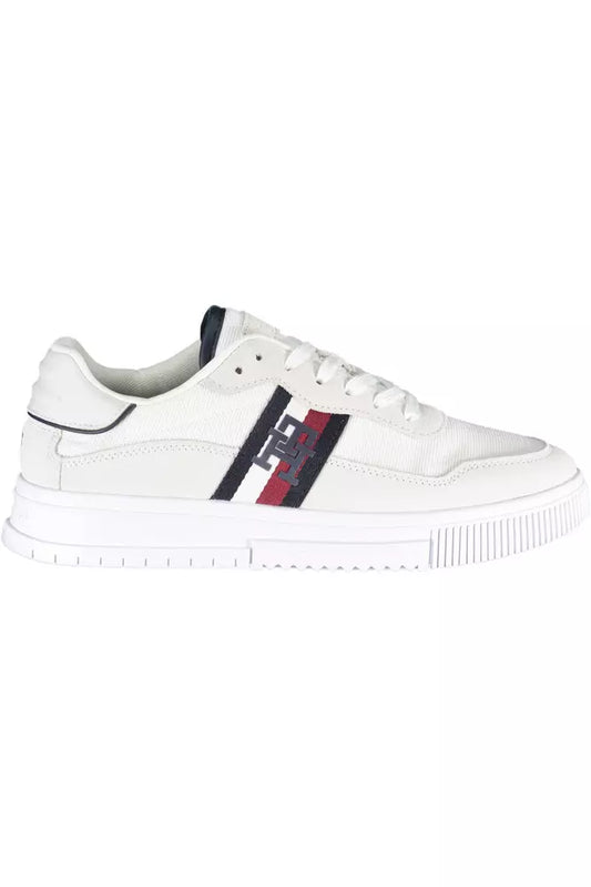 White Polyester Men Sneaker - GLAMHUB BOUTIQUE 