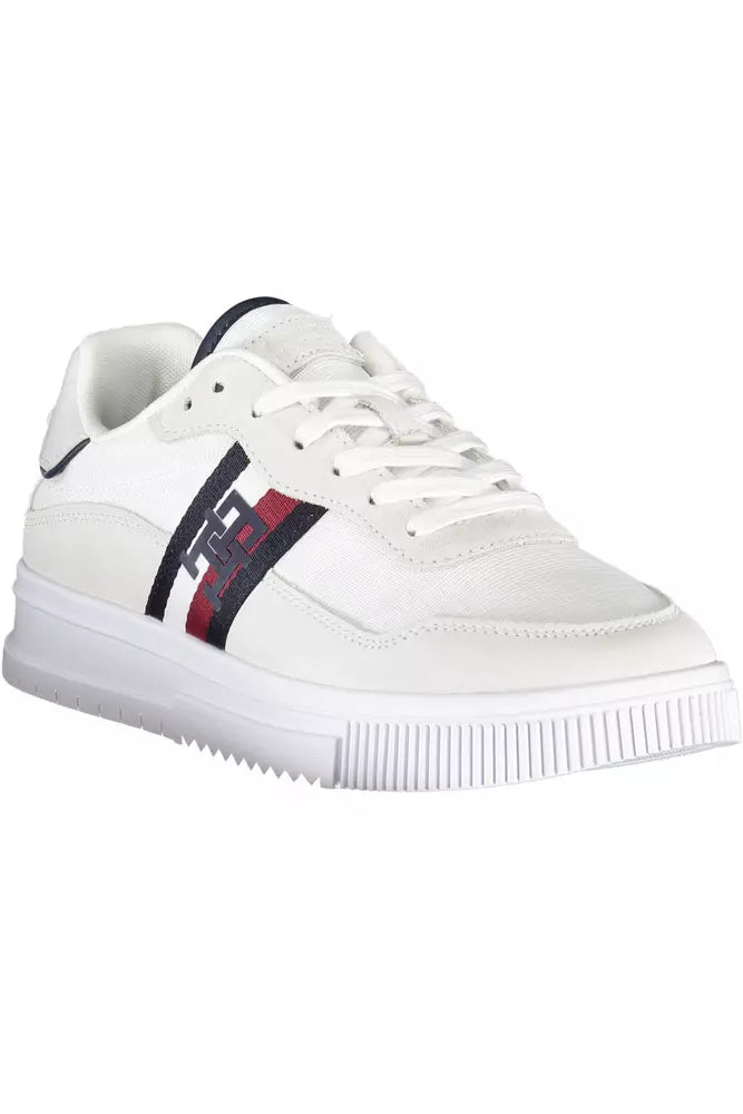 White Polyester Men Sneaker - GLAMHUB BOUTIQUE 