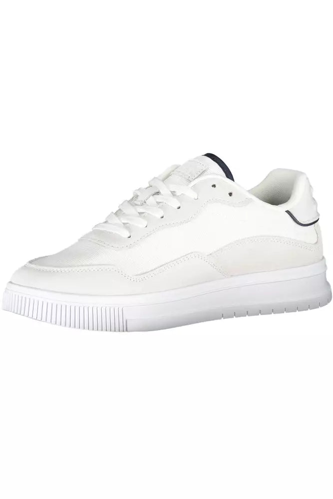 White Polyester Men Sneaker - GLAMHUB BOUTIQUE 