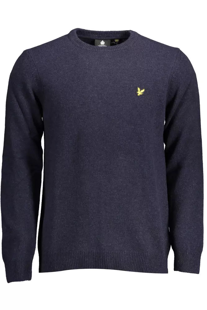 Blue Wool Men Sweater - GlamHub Luxury and Icon Brand Clothing