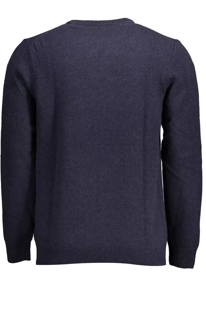 Blue Wool Men Sweater - GlamHub Luxury and Icon Brand Clothing