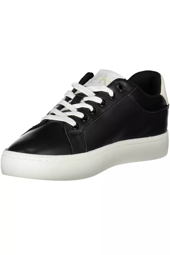 Black Polyester Women Sneaker - GLAMHUB BOUTIQUE 