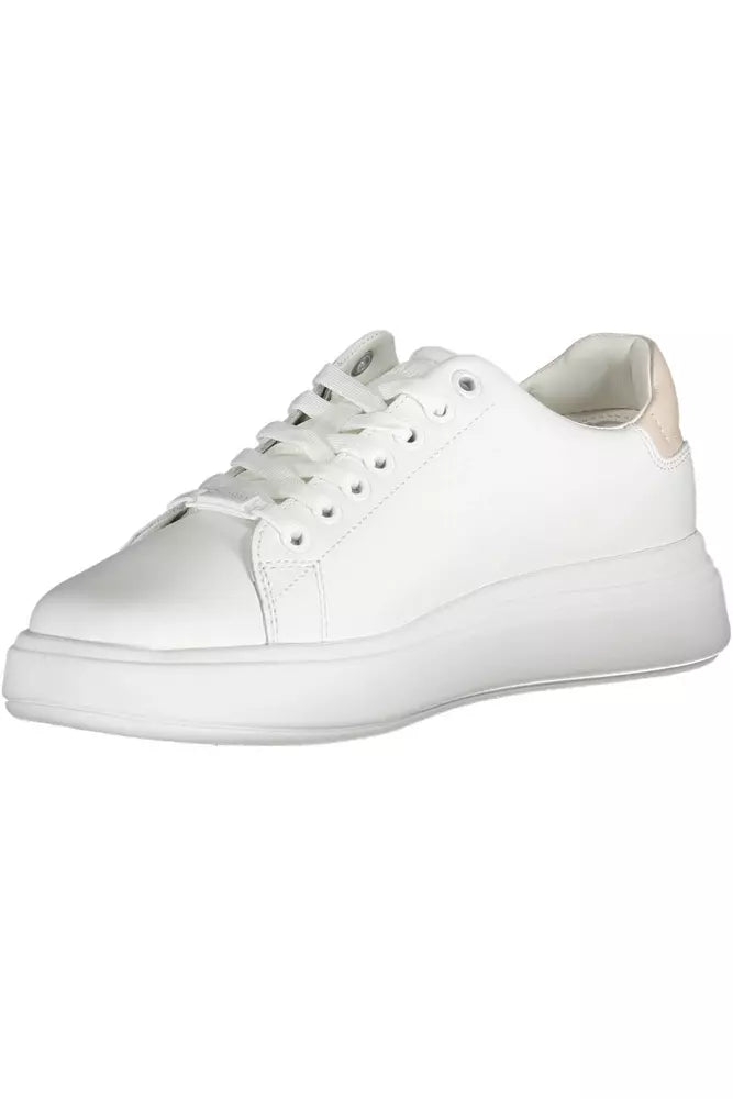 White Leather Women Sneaker - GLAMHUB BOUTIQUE 