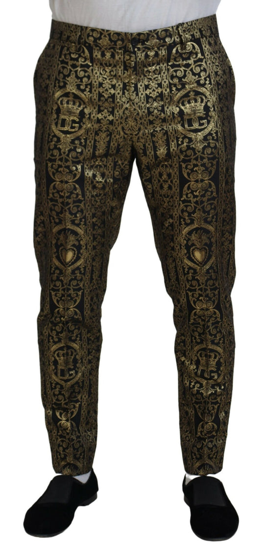 Elegante Jacquard-Abendhose