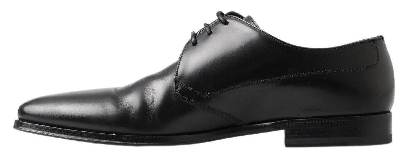 Dolce & Gabbana Classic Black Leather Derby Shoes