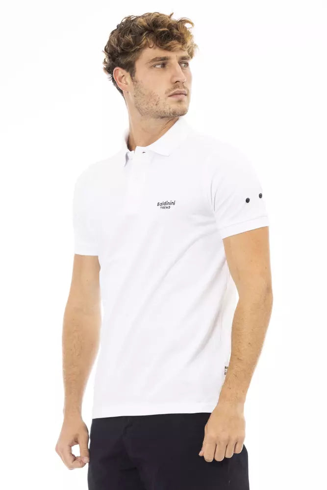 Black Cotton Men Polo - GlamHub Luxury and Icon Brand Clothing