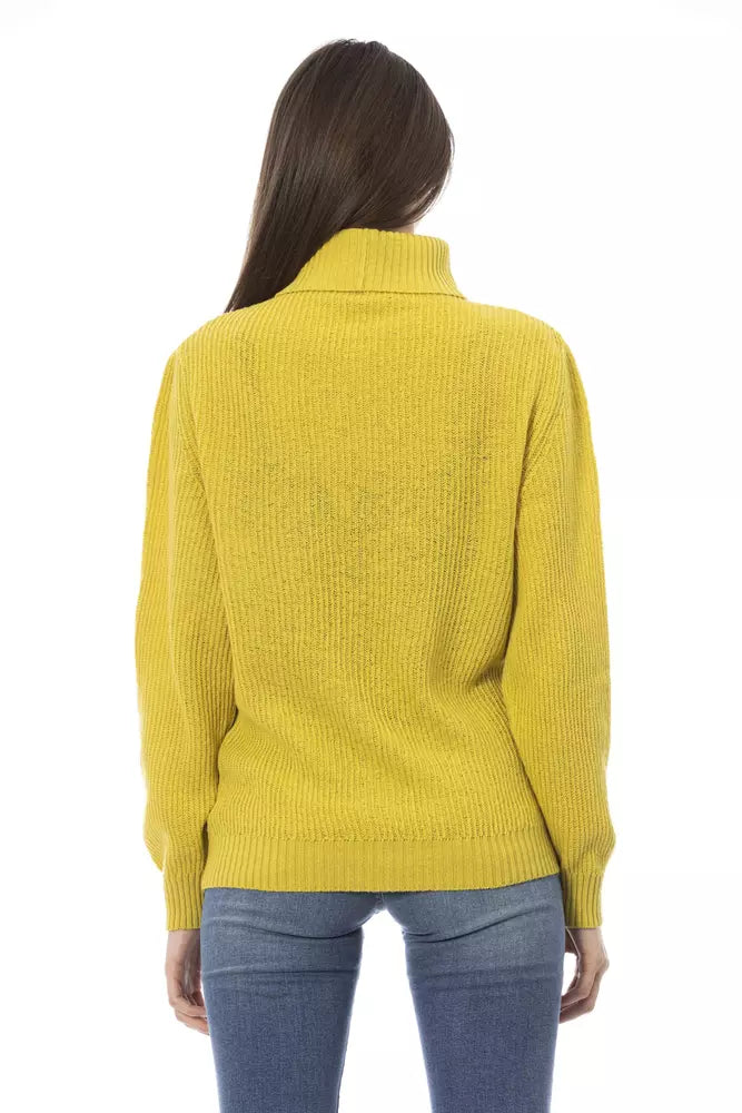 Yellow Wool Women Sweater - GlamHub Luxury and Icon Brand Clothing