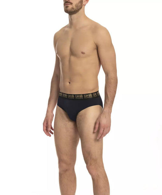 Blue Cotton Men Brief - GlamHub Luxury and Icon Brand Clothing