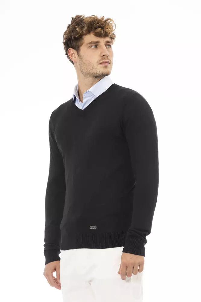 Black Modal Men Sweater - GlamHub Luxury and Icon Brand Clothing