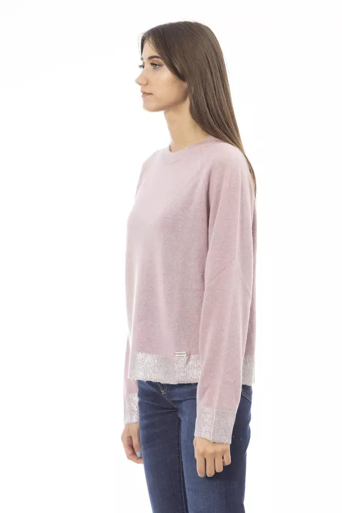 Pink Wool Women Sweater - GlamHub Luxury and Icon Brand Clothing