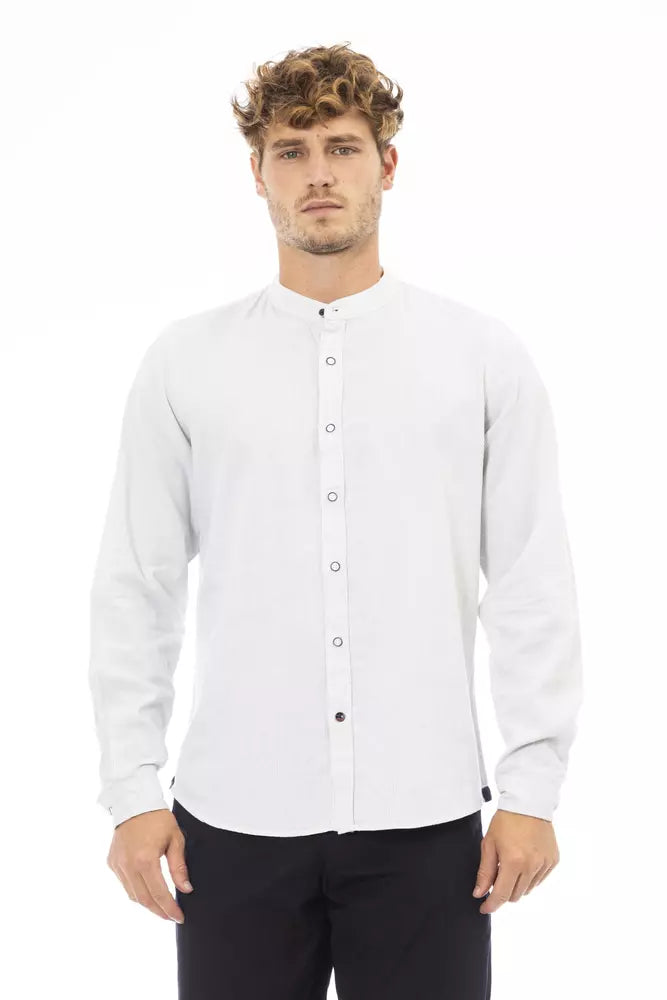 White Linen Men Shirt - GlamHub Luxury and Icon Brand Clothing